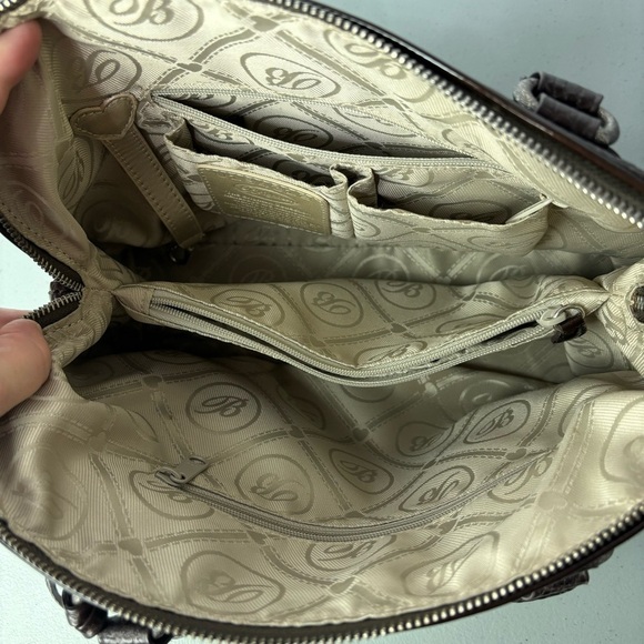 Brighton Brown Pebbled Leather Handbag Purse - Picture 5 of 10